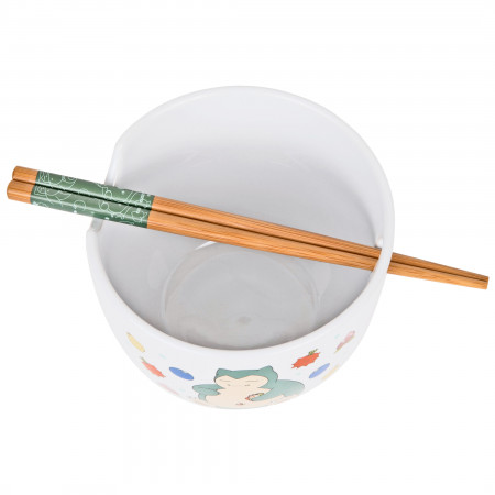 Pokémon Snorlax Relaxin Ceramic Ramen Bowl w/ Chopsticks